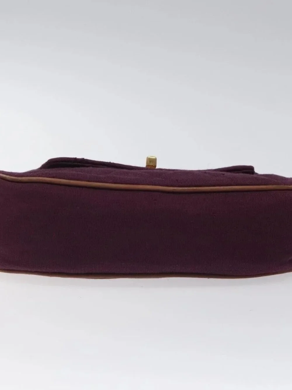 CHANEL Matelasse Hand Bag Cotton Purple CC Auth BD1572
